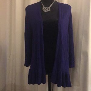 Chico Royal Purple Ruffle Hem Cardigan 3